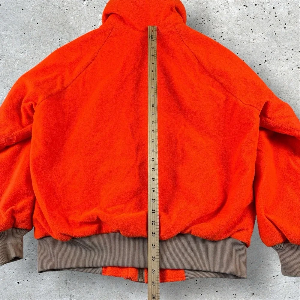 Vintage Fieldline Blaze Orange‎ Fleece Hunting Jacket XL Polarfleece Malden